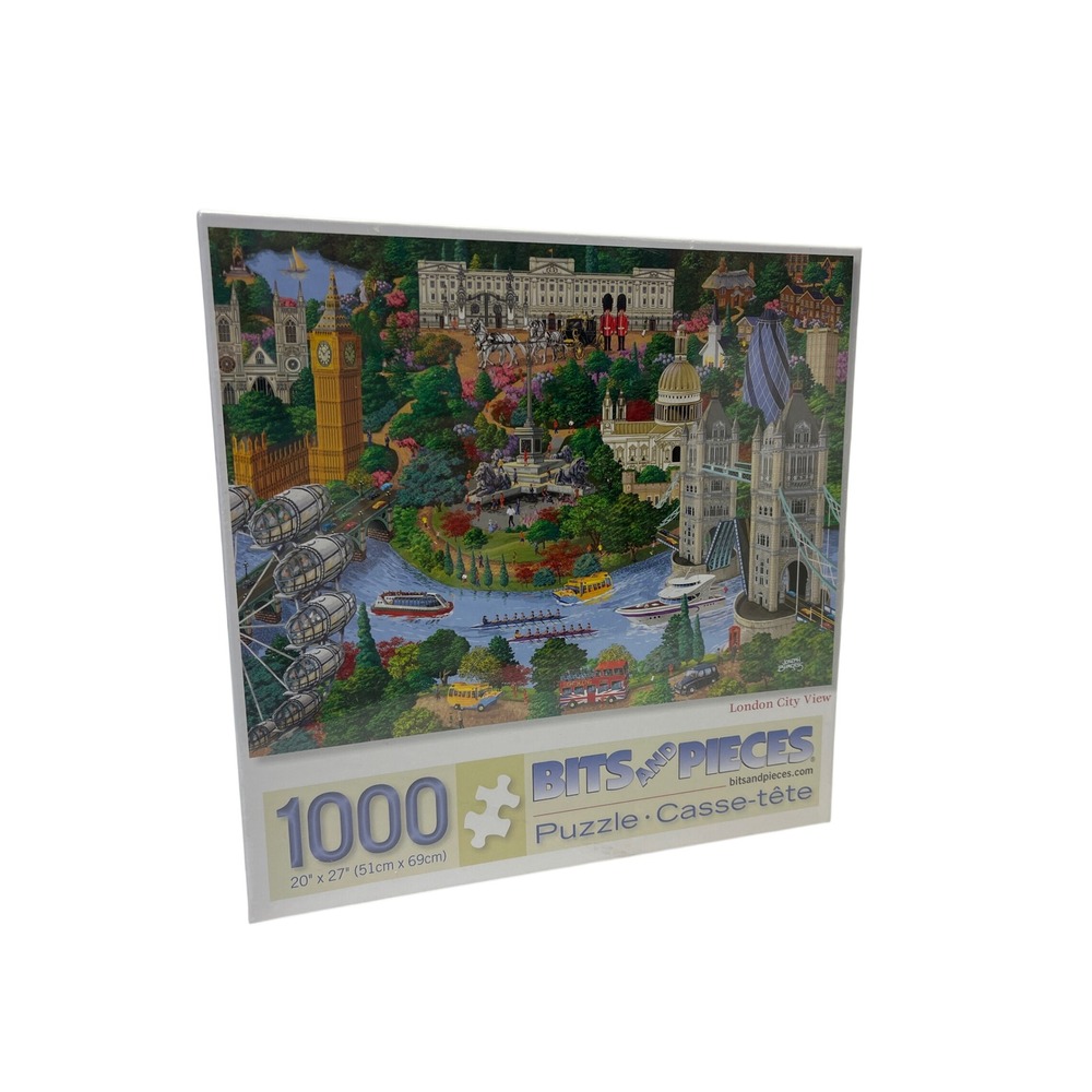 Bits and Pieces Jigsaw Puzzle 1000 Pc London City View Game Joseph Burgess NEW